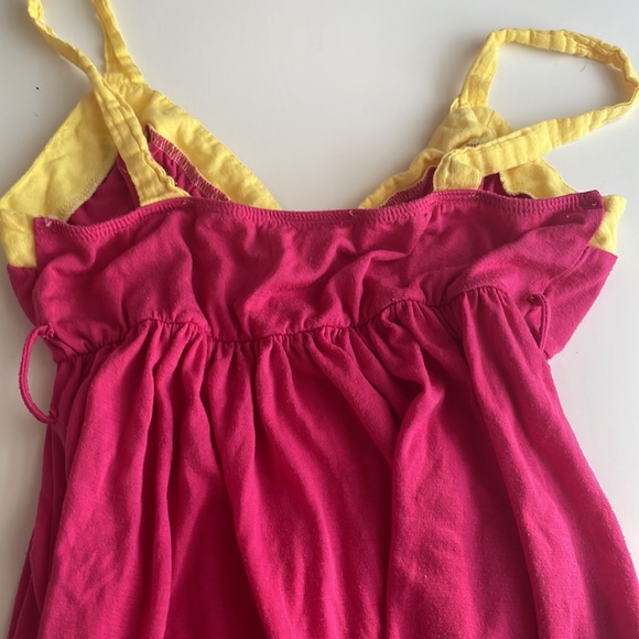 Vintage Cata Blanca hot pink and yellow babydoll top - Picture 4 of 6